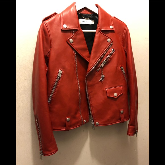 COACH MOTOR leather JACKET - Picture 2 of 10